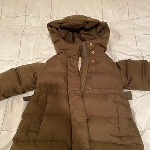 Crewcuts 2T toddler girl olive puffer